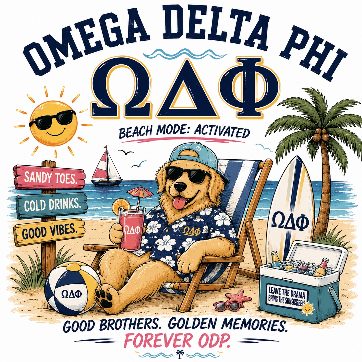 Omega Delta Phi — Beach Mode Activated