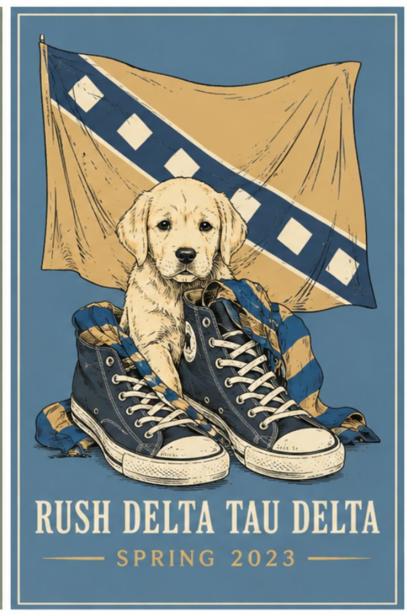 Rush Delta Tau Delta — Puppy in Sneakers Spring 2023