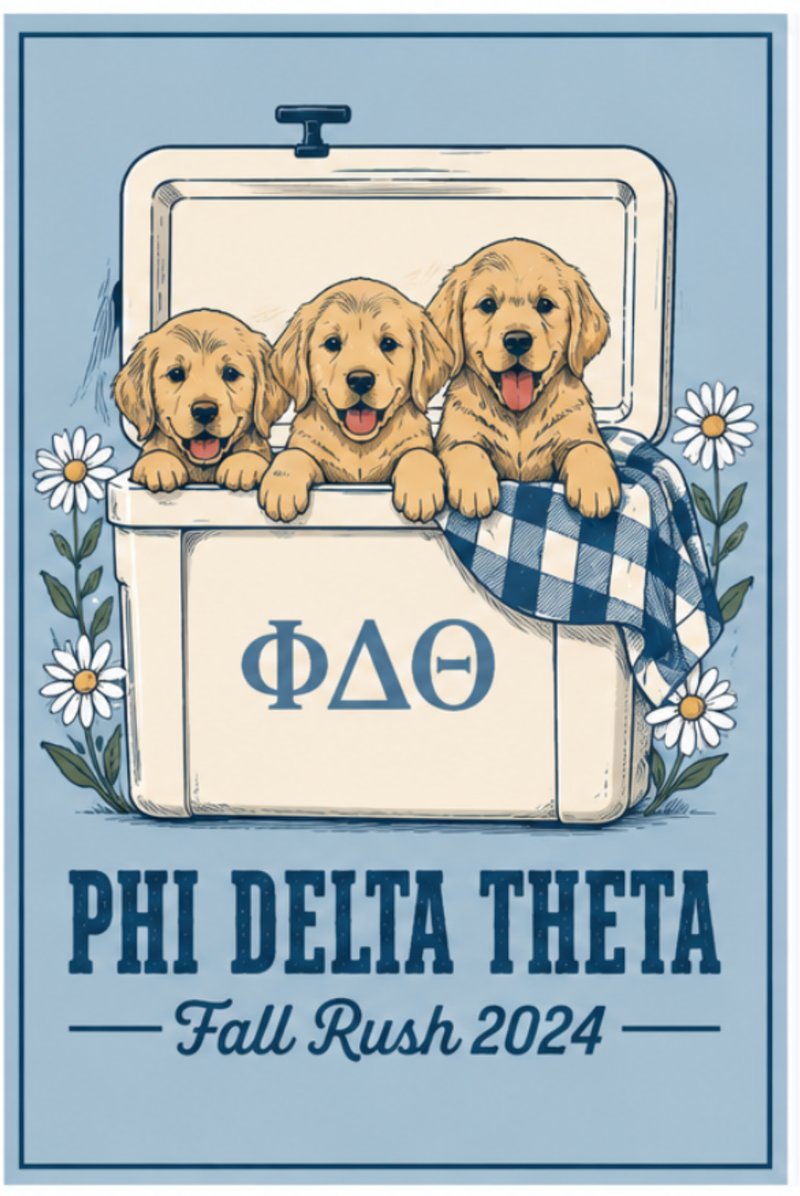 Phi Delta Theta — Puppies in Cooler Fall Rush 2024
