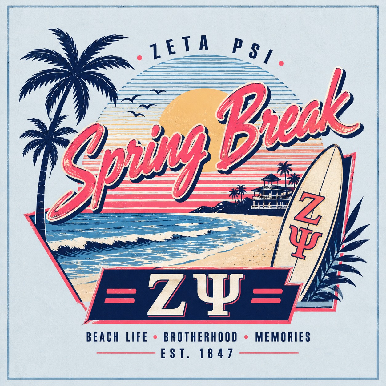 Zeta Psi — Spring Break Beach Life Brotherhood Memories